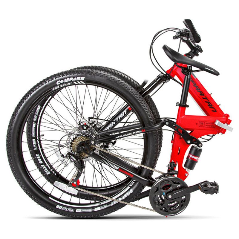 Spartan - Alpha Dual Sus Folding Bike - 26 Inch - Red