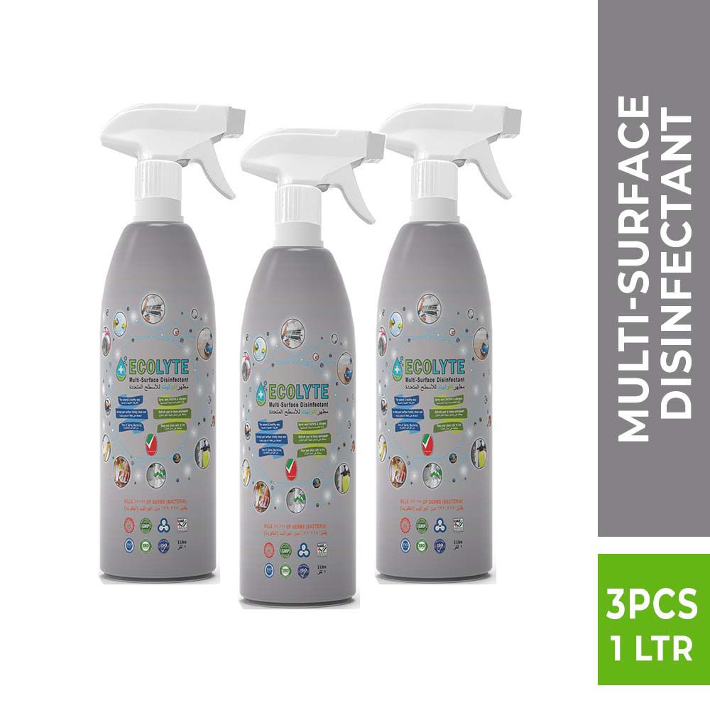 Ecolyte+ - Multi Surface Disinfectant 100% Natural - 1L - 3pc