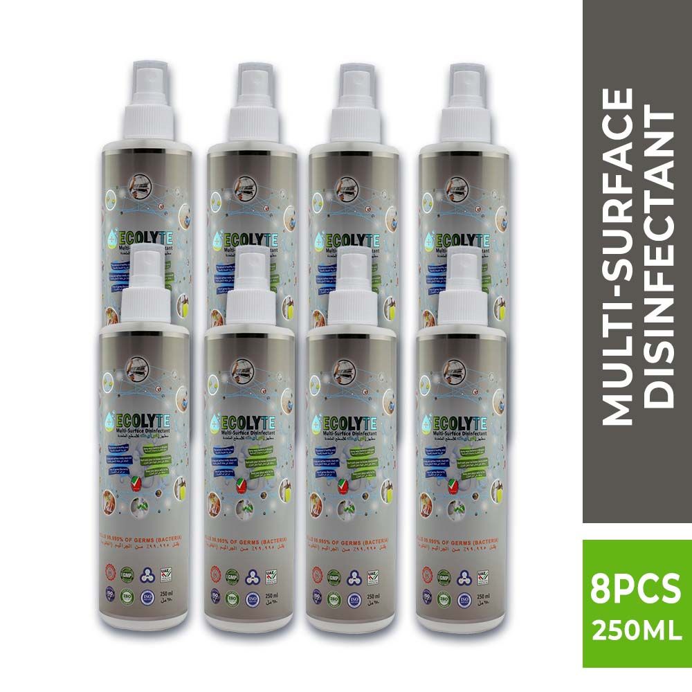 Ecolyte+ - Multi Surface Disinfectant 100% Natural - 250Ml - 8pc