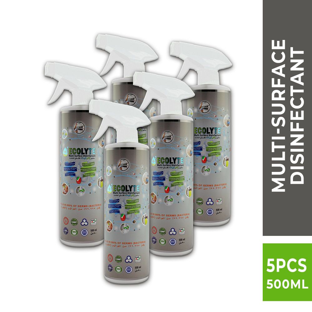 Ecolyte+ - Multi Surface Disinfectant 100% Natural - 500Ml - 5pc