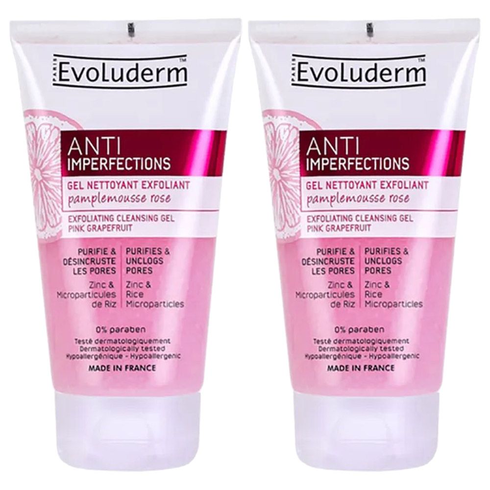 Evoluderm - Anti Imperfections Exfoliating Cleansing Gel - 2pcs