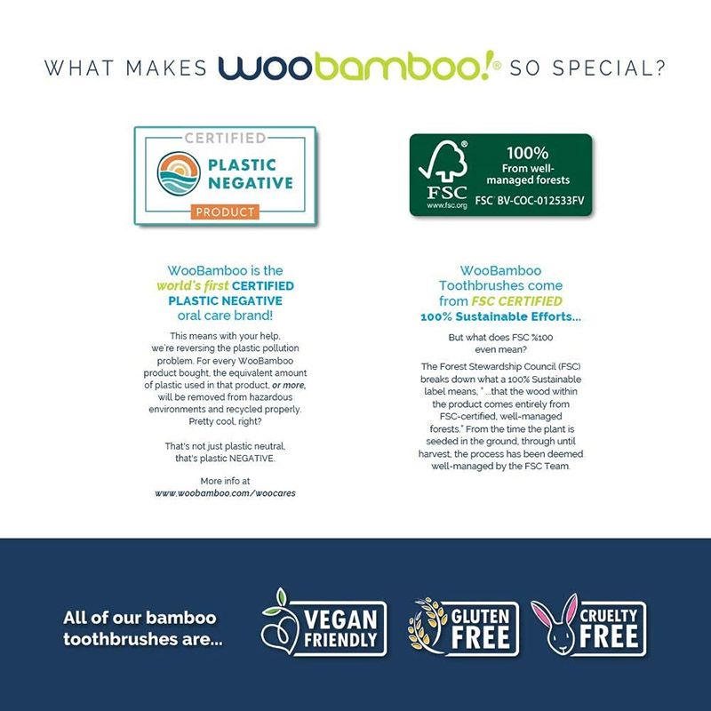 Woobamboo - Slim Handle Bamboo Soft Toothbrush