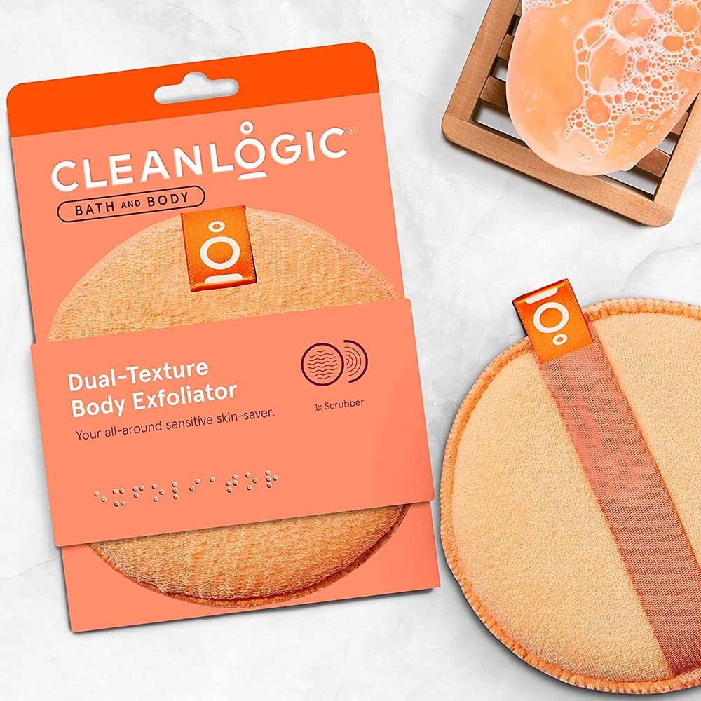 Cleanlogic - Bath & Body Dual-Texture Body Exfoliator CL-102-4 - Color May Vary