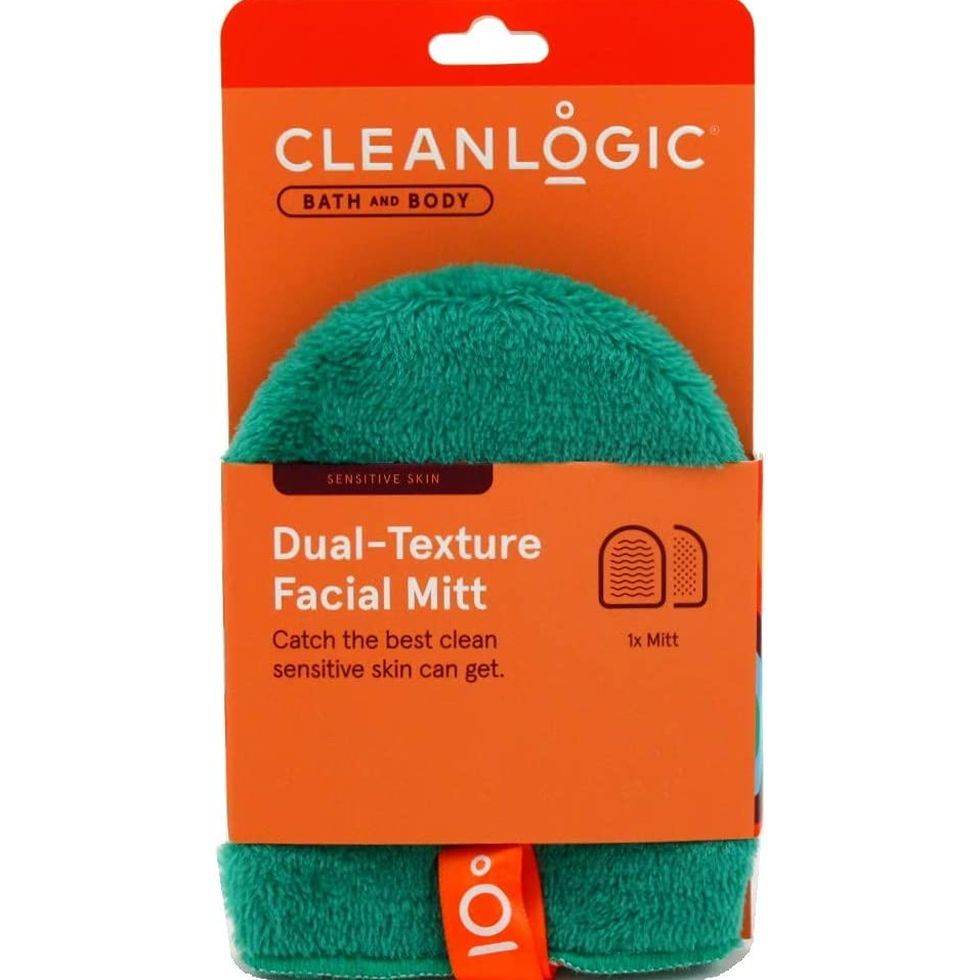 Cleanlogic - Dual Texture Facial Mitt - Color May Vary