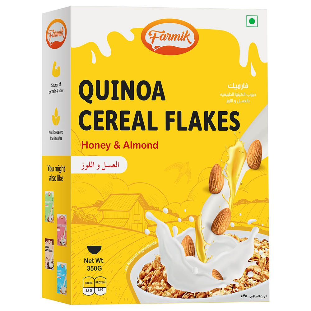 Farmik - Quinoa Cereal Flakes - Honey & Almonds - 350G