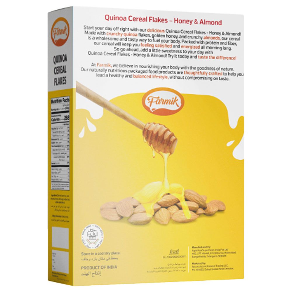 Farmik - Quinoa Cereal Flakes - Honey & Almonds - 350G