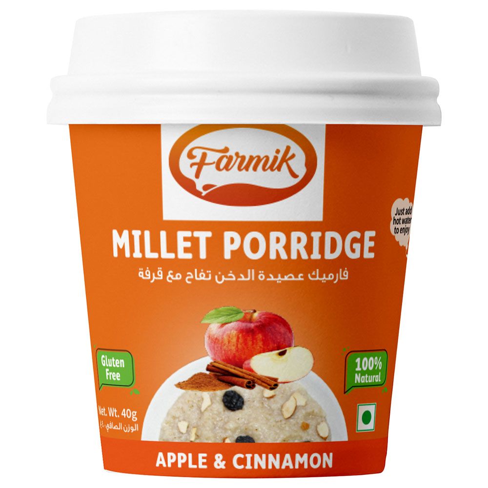 Farmik - Millet Porridge Cup - Apple & Cinnamon - 50G