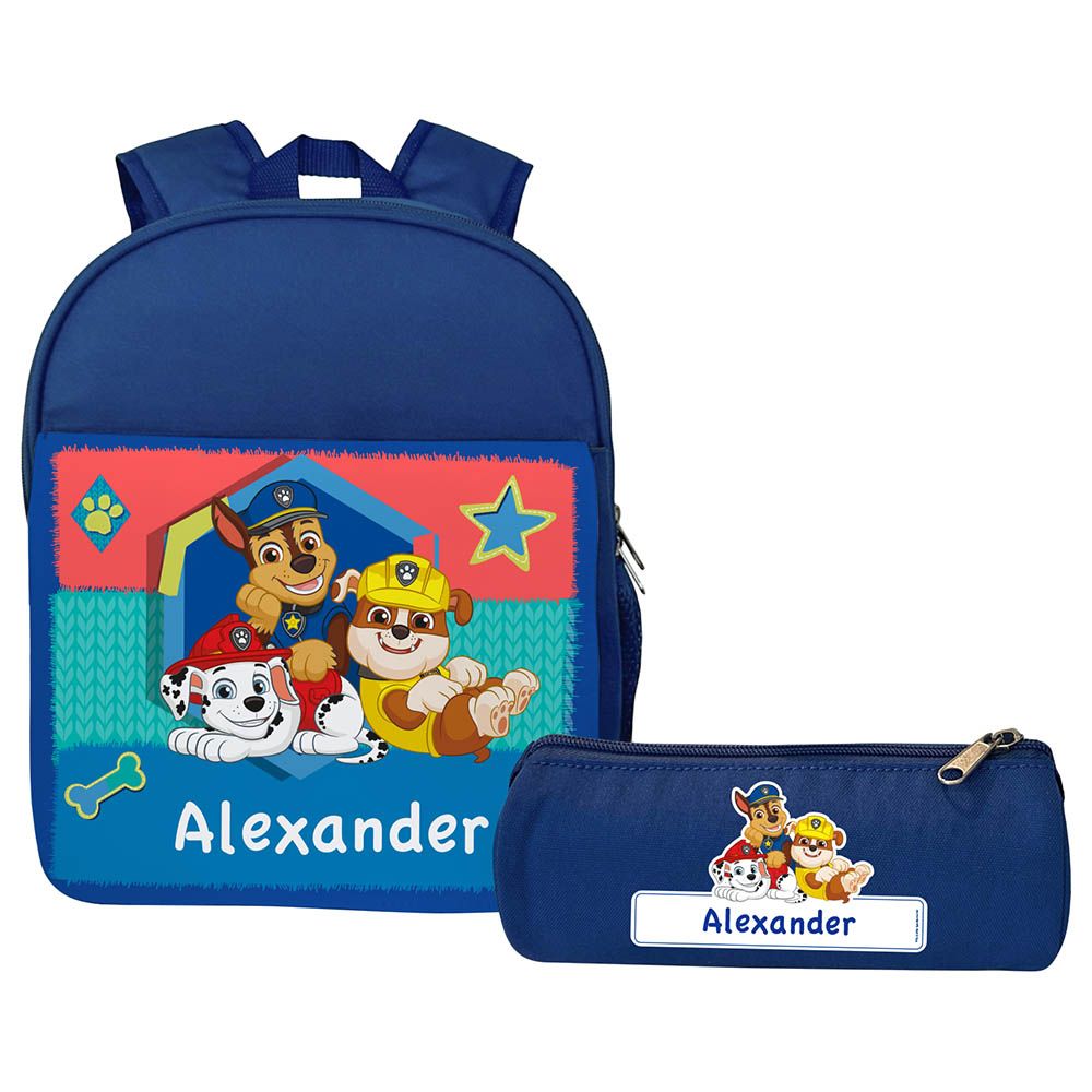 Essmak - Paw Patrol Backpack & Pencil Case - 12-Inch - Blue