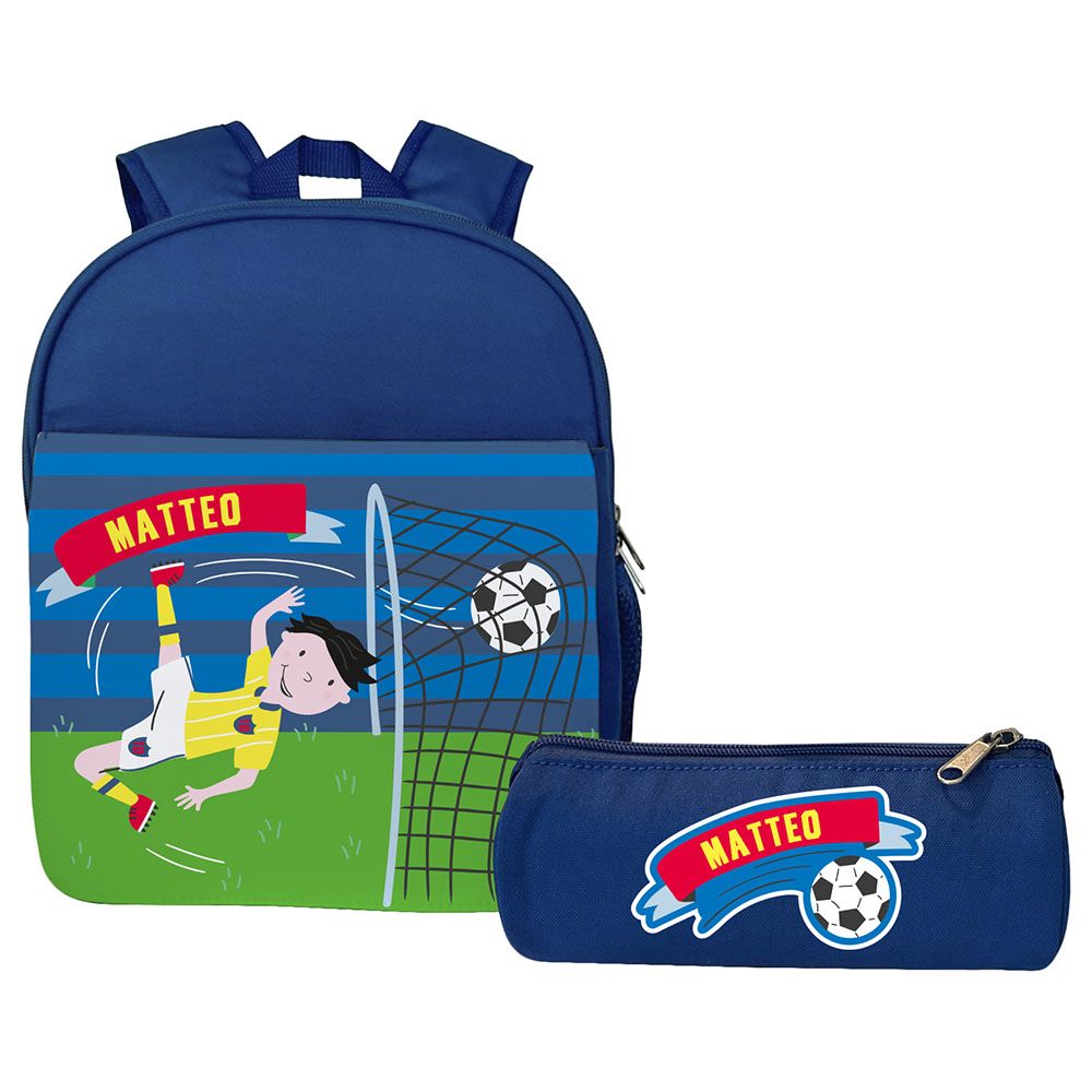 Essmak - Wembley Backpack & Pencil Case - 12-Inch - Blue