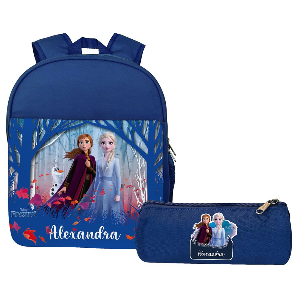 Essmak - Disney Frozen 1 Backpack & Pencil Case - 12-Inch - Blue