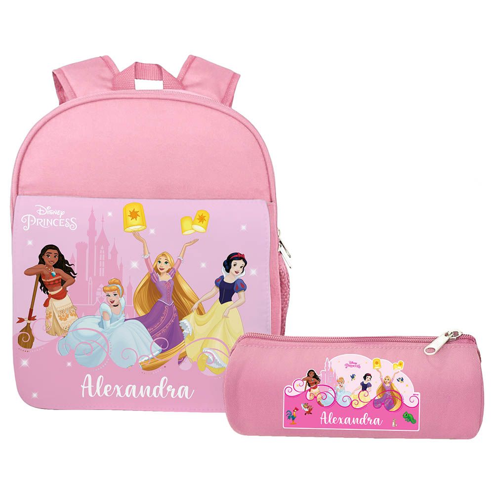 Essmak - Disney Princess 1 Backpack & Pencil Case - 12-Inch - Pink