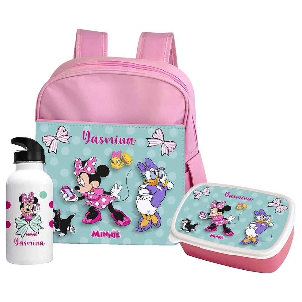 Essmak - Disney Minnie 1 Backpack Set 3pcs - Pink - 12-Inch