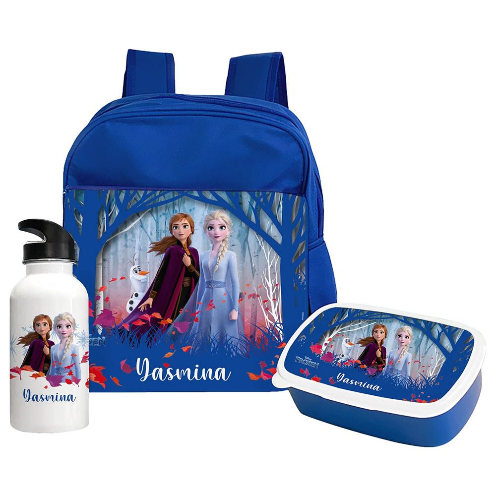 Essmak - Disney Frozen Backpack Set 3pcs - Blue - 12-Inch