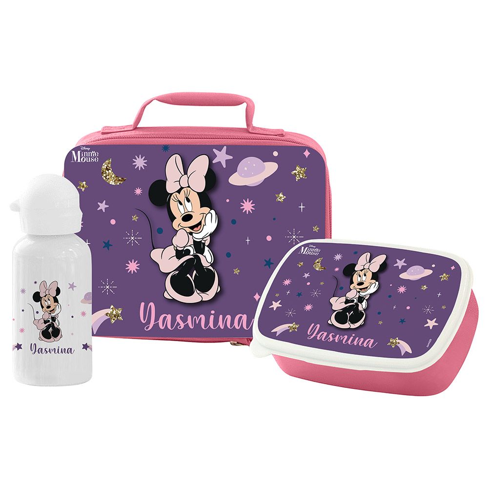 Essmak - Disney Minnie Lunch Box w/ Bag & Water Bottle - Pink