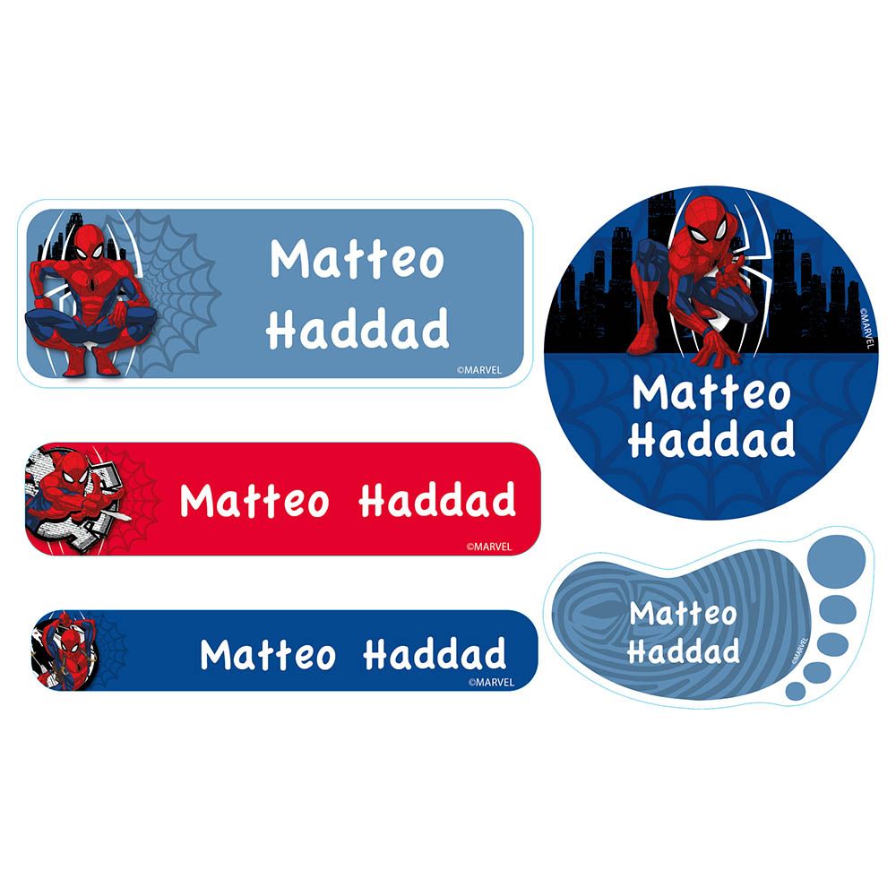 Essmak - Marvel Spiderman School Labels - 5pcs