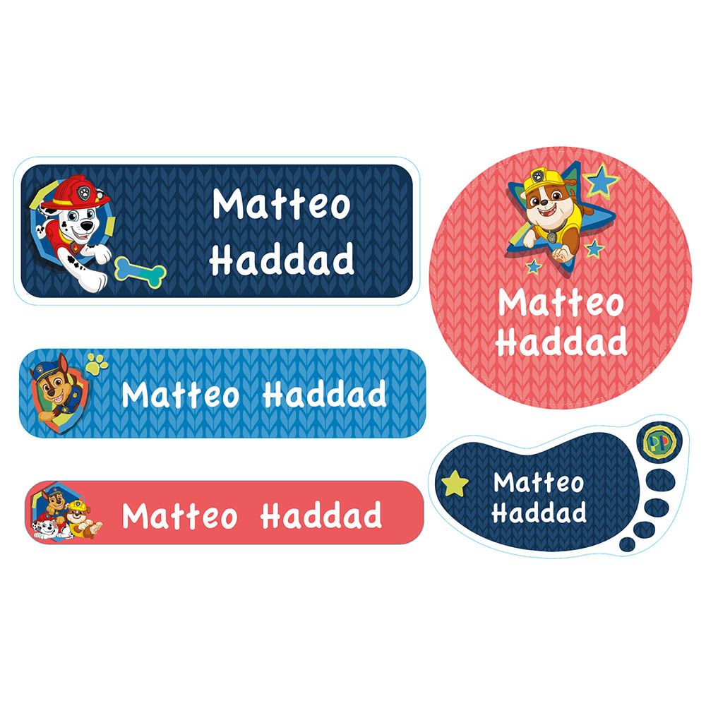 Essmak - Paw Patrol Boys 2 School Labels - 5pcs