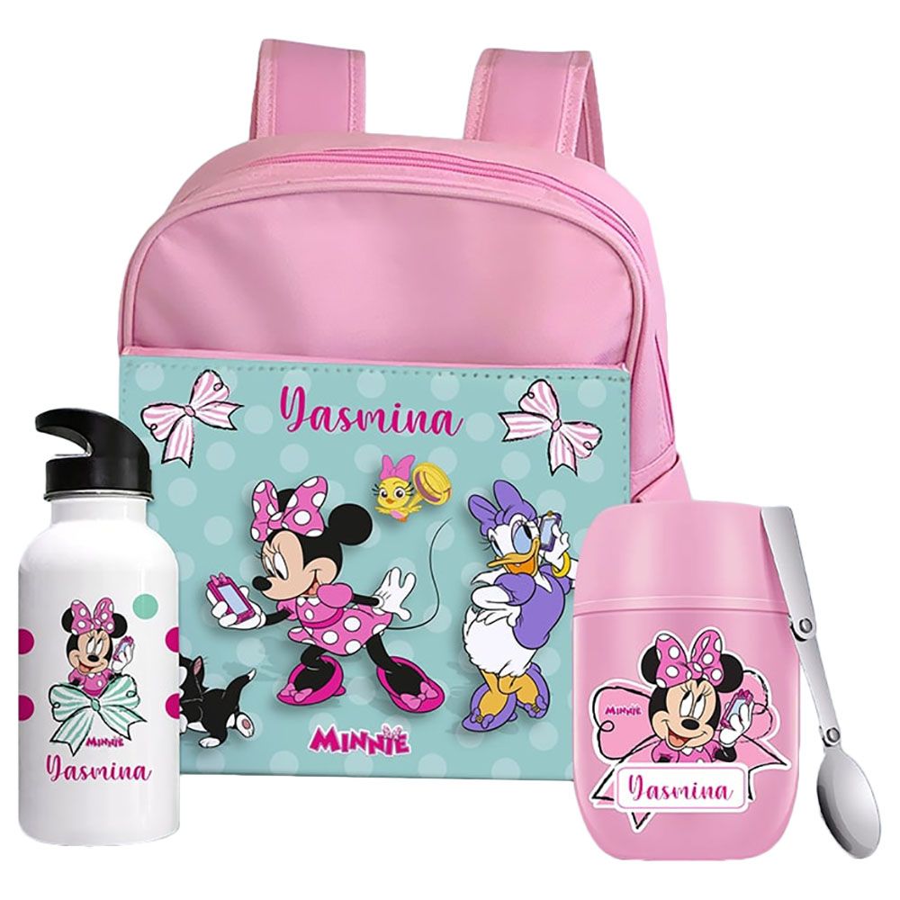 Essmak - 3pc Set Disney Minnie 1 Thermos Pack 400ml - Pink - 12-Inch