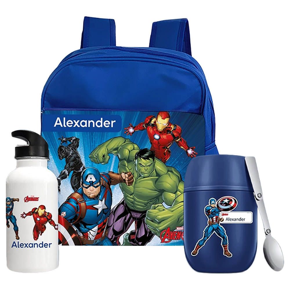 Essmak - 3pc Set Marvel Avengers Thermos Pack 400ml - Blue