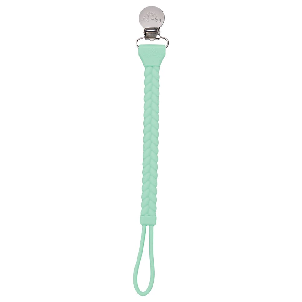 Itzy Ritzy - Sweetie Pacifier Clip - Mint Braid