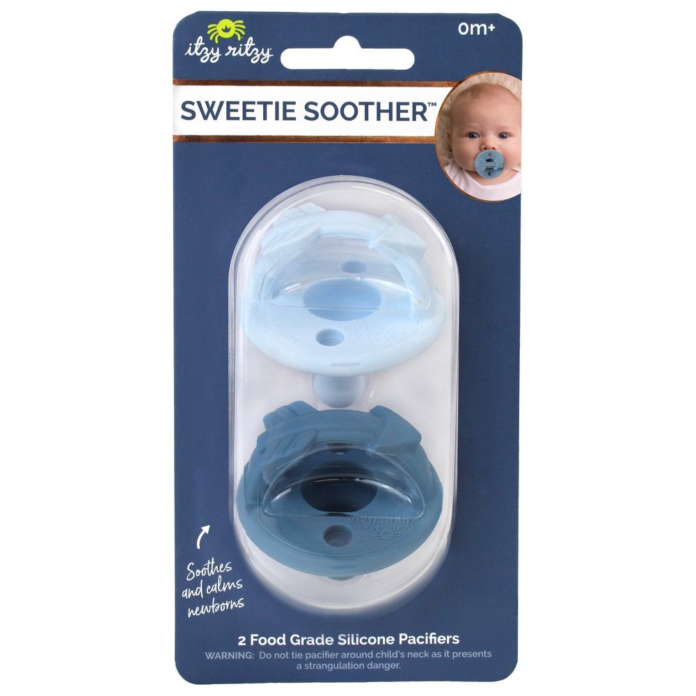 Itzy Ritzy - Silicone Pacifiers - Pack Of 2 - Blue Arrows