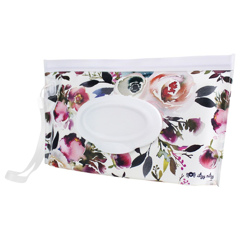 Itzy Ritzy - Travel Pouch Wipes Case - Blush Floral