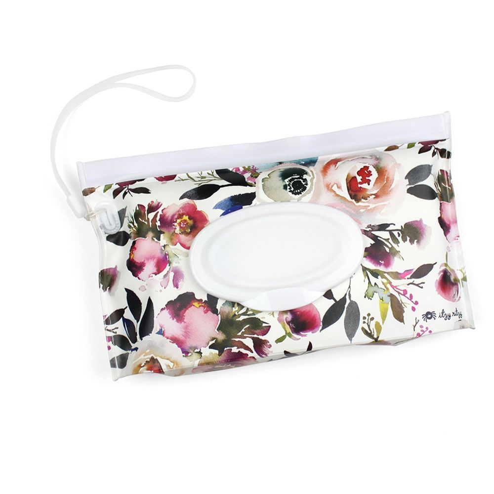 Itzy Ritzy - Travel Pouch Wipes Case - Blush Floral