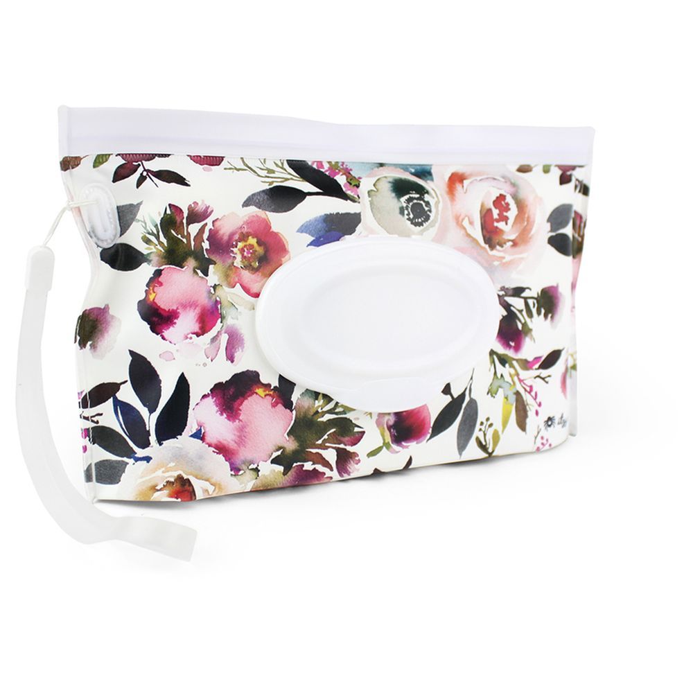 Itzy Ritzy - Travel Pouch Wipes Case - Blush Floral