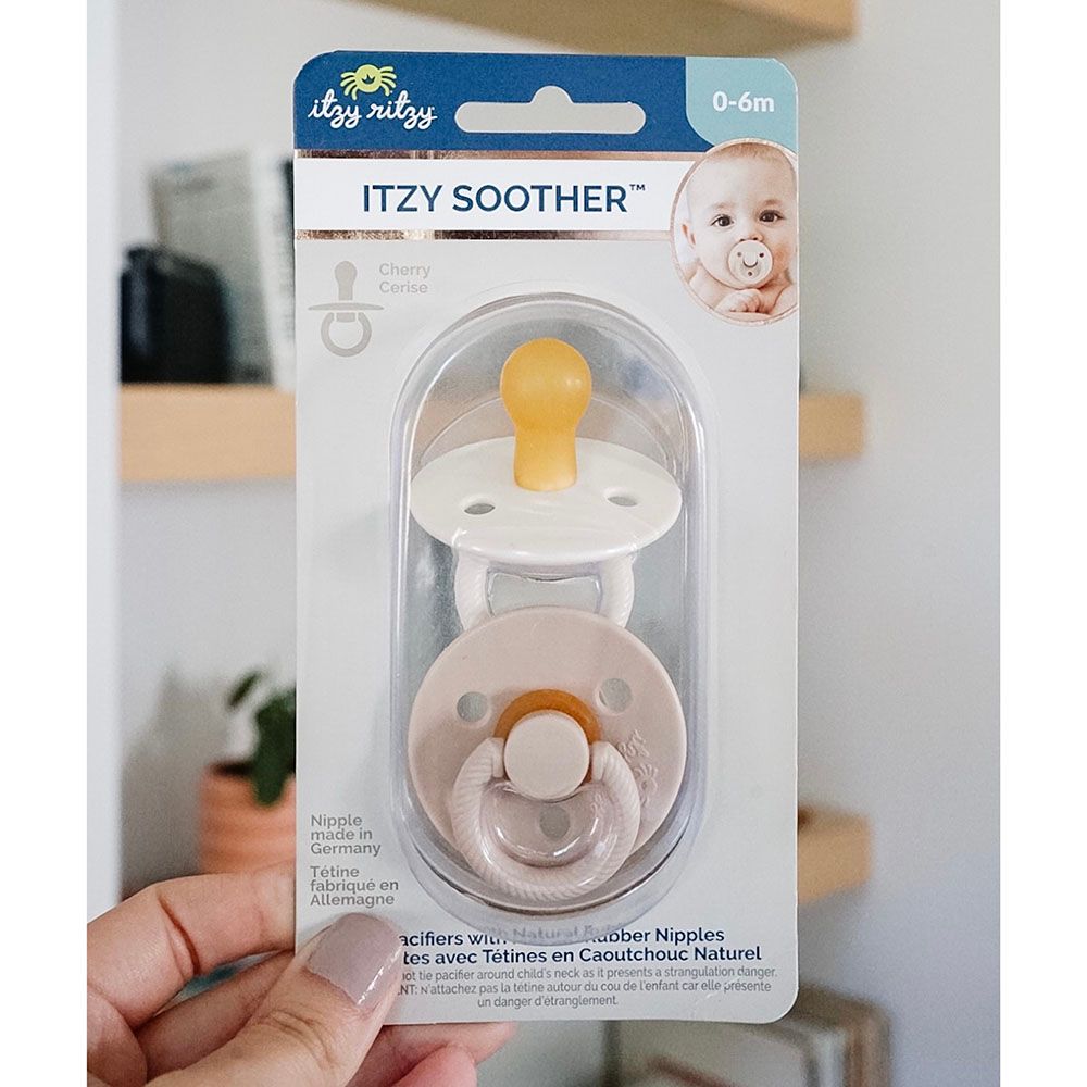 Itzy Soother - Natural Pacifiers Pack Of 2 - Coconut & Toast