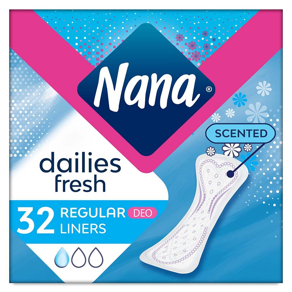 Nana - Panty Liners, Normal, Scented, Pack of 32