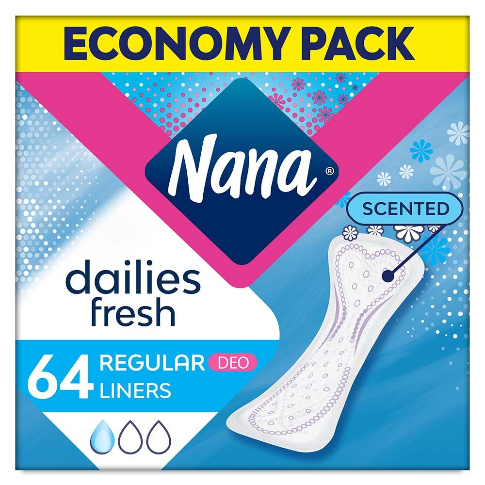 Nana - Panty Liners, Normal, Scented, Pack of 64