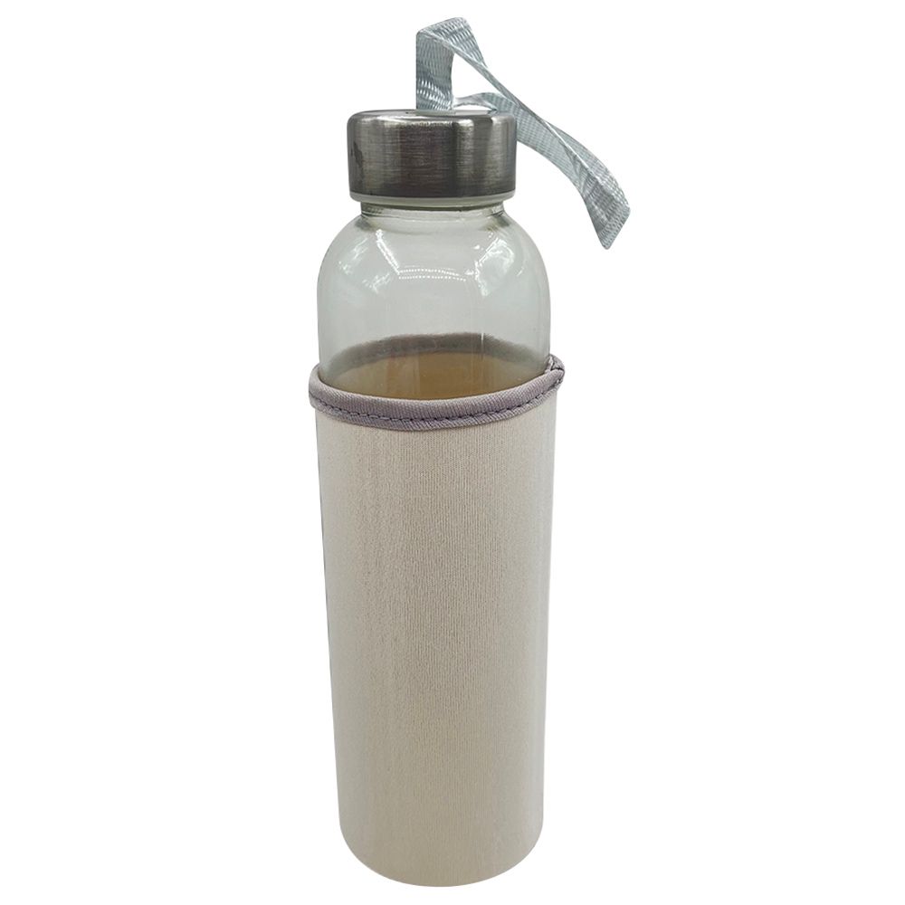 Excellent Houseware - Drinking Glass Bottle W/ White Sleeve 500ml