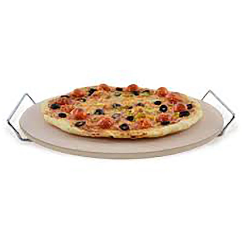 Excellent Houseware - Pizza Baking Stone W/ Holder