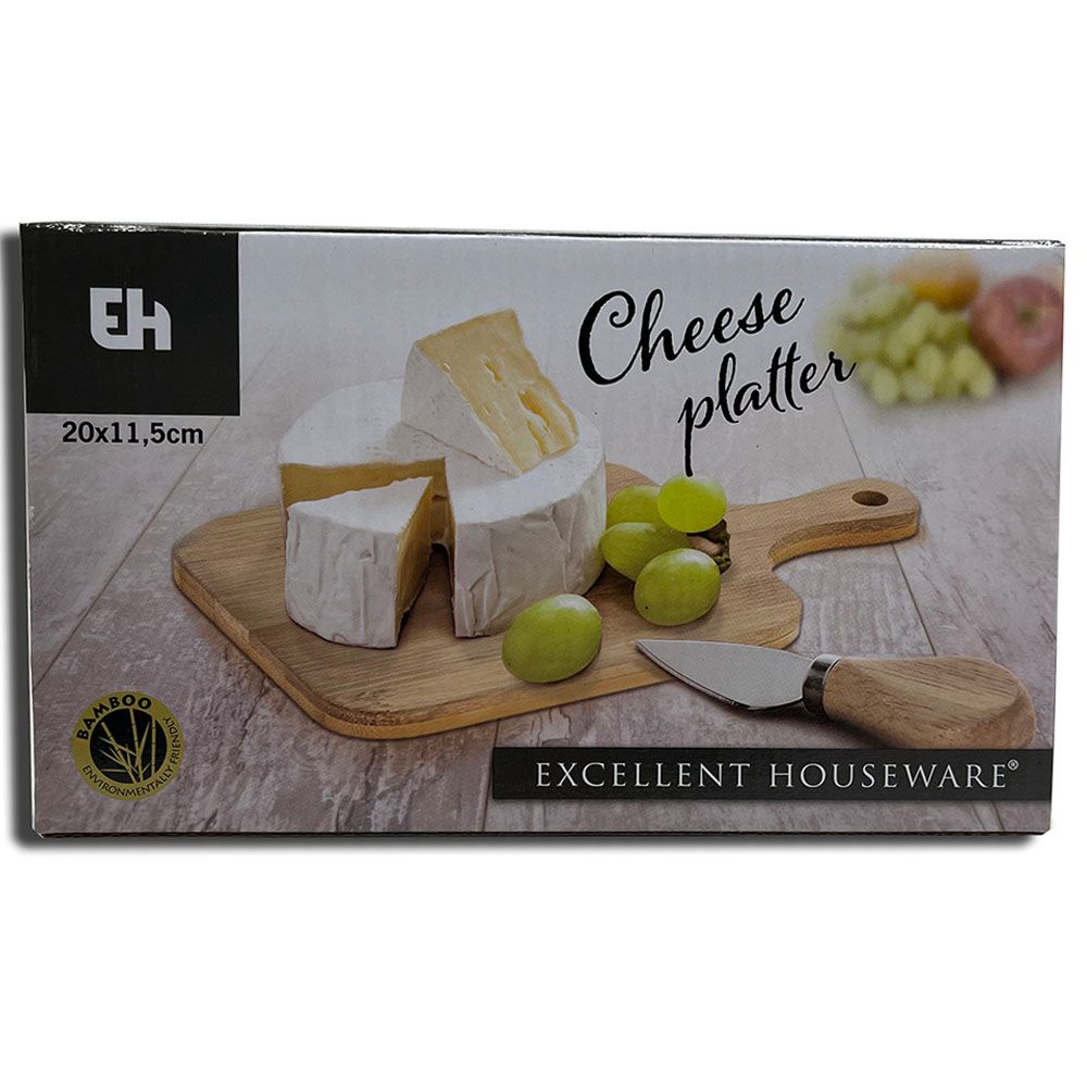 Excellent Houseware - Bamboo Cheese Set W/ Knife