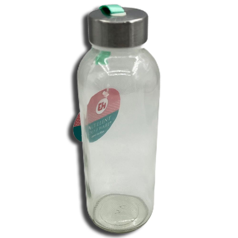 Excellent Houseware - Drinking Glass Bottle W/ Sleeve 400ml - Juicy