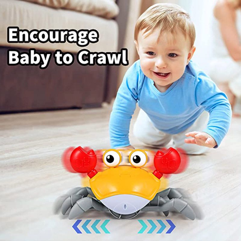 ESSEN - Baby Toddler Crawling Crab W/ Music & LED - Orange