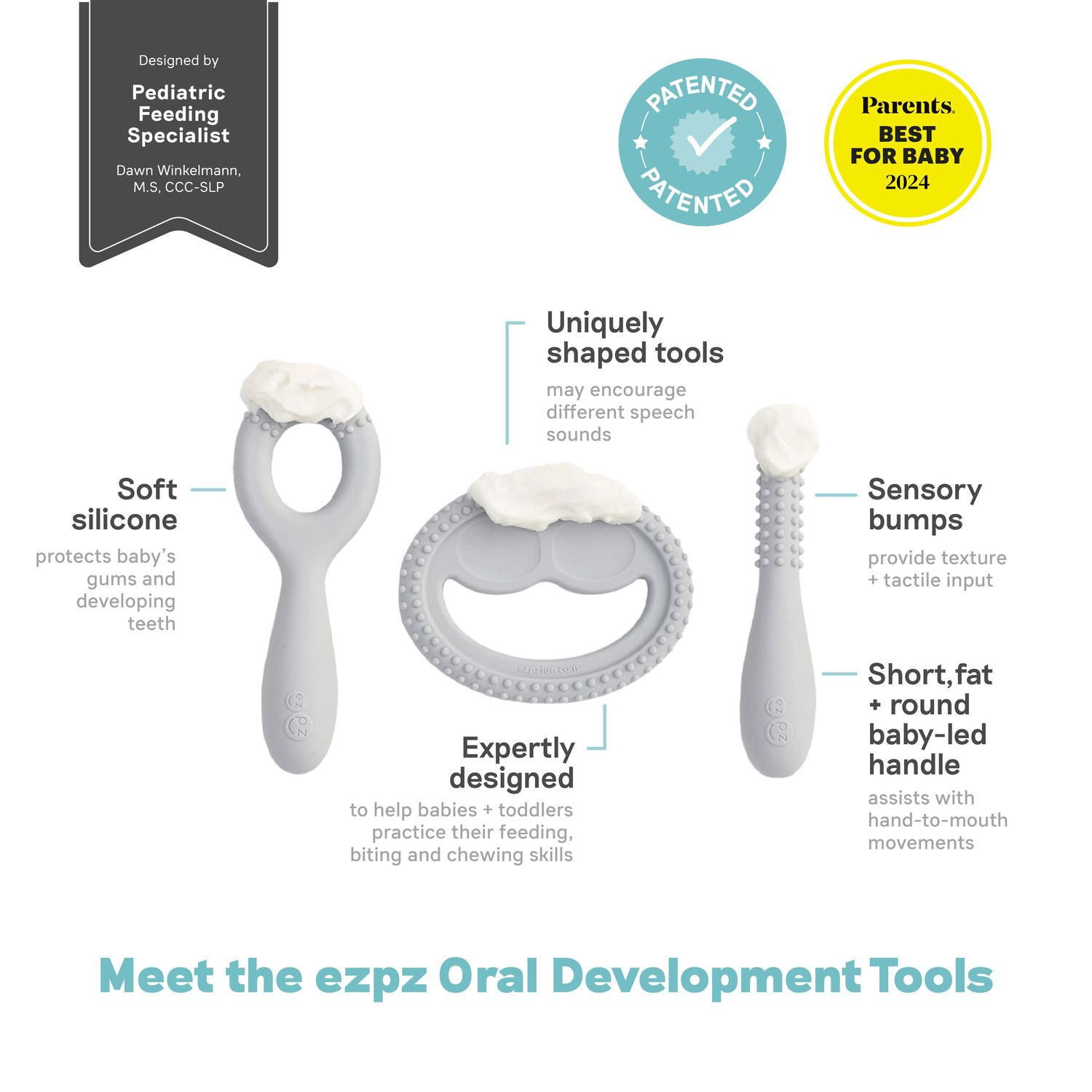 Ezpz - Oral Development Tools - Pewter