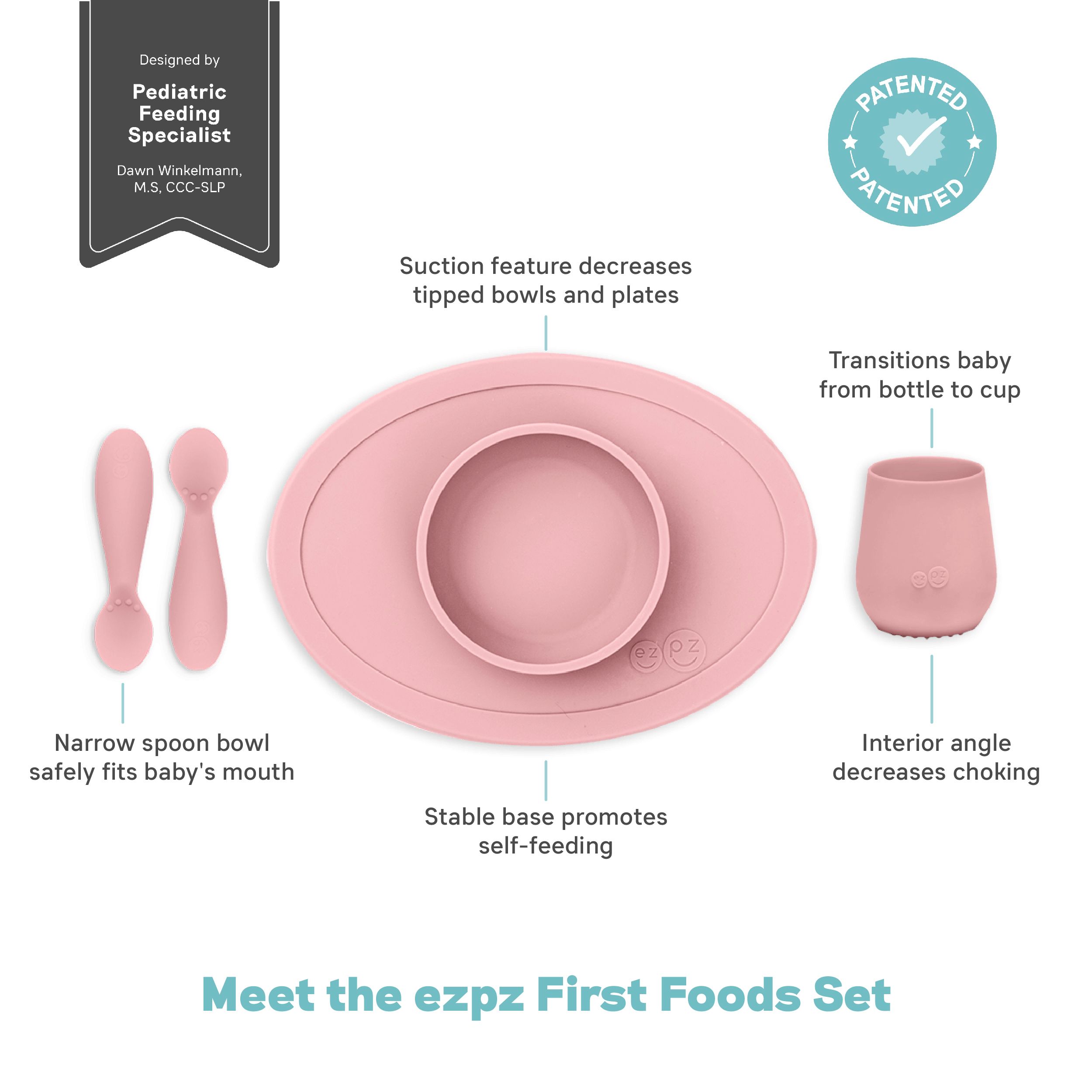 Ezpz - First Food Set 4pcs - Blush