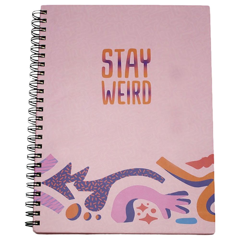 Everythink - Stay Weird - Hardcover Notebook - Pink