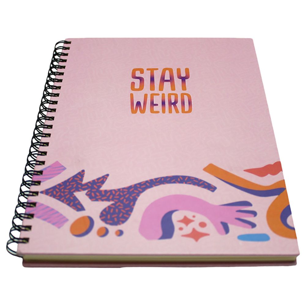 Everythink - Stay Weird - Hardcover Notebook - Pink