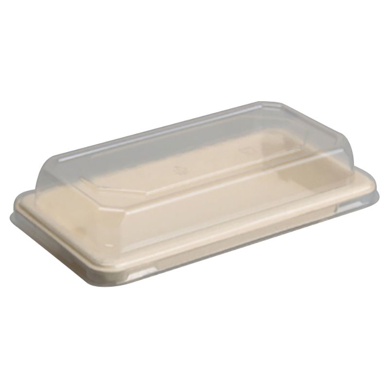 Ecoway - Rectangular Disposable Serving Plates - 100pcs - Brown