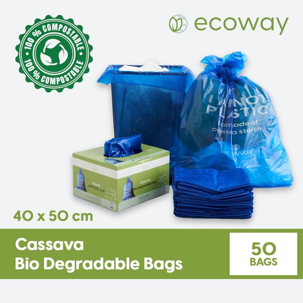 Ecoway - Disposable Garbage Bag - 50pcs - 40 X 50 cm - Blue