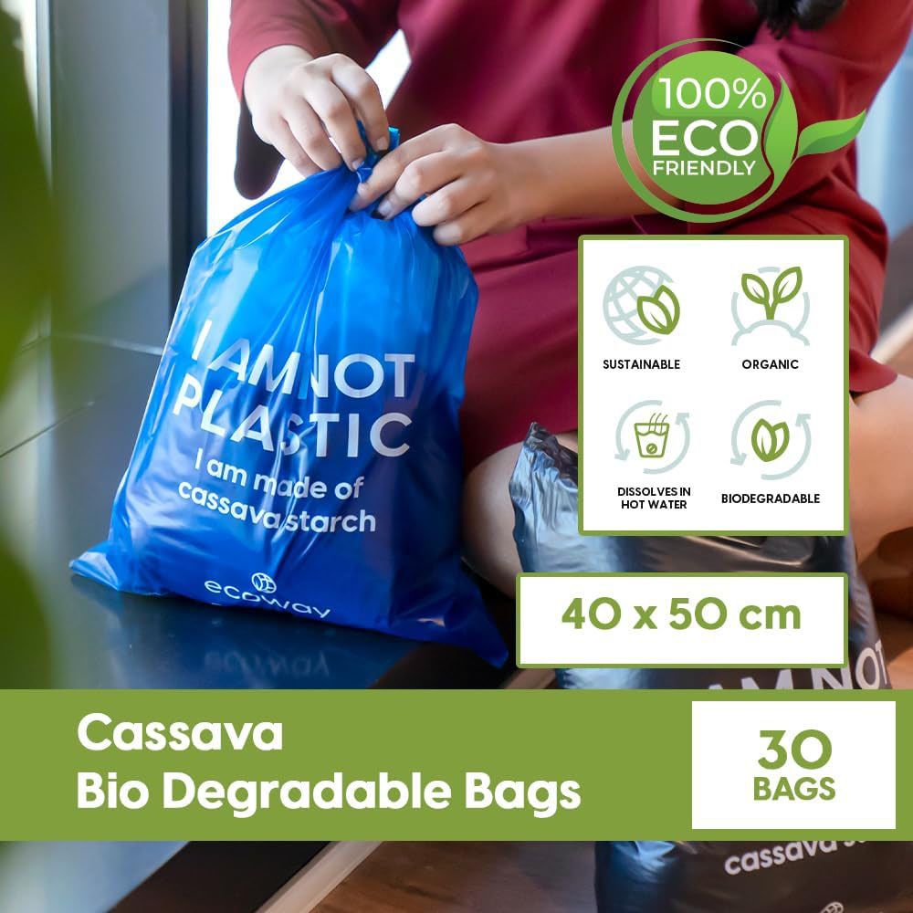 Ecoway - Disposable Garbage Bag - 50pcs - 40 X 50 cm - Blue