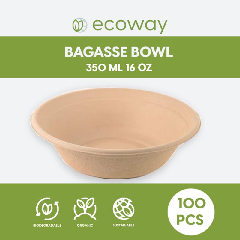 Ecoway - 100% Compostable Heavy Duty Bowl - 100pcs - White