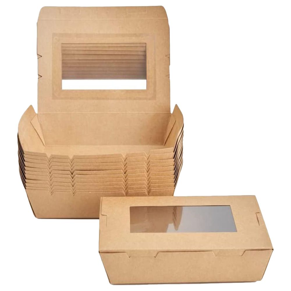 Ecoway - Eco-friendly Disposable Paper Food Container - S - Brown