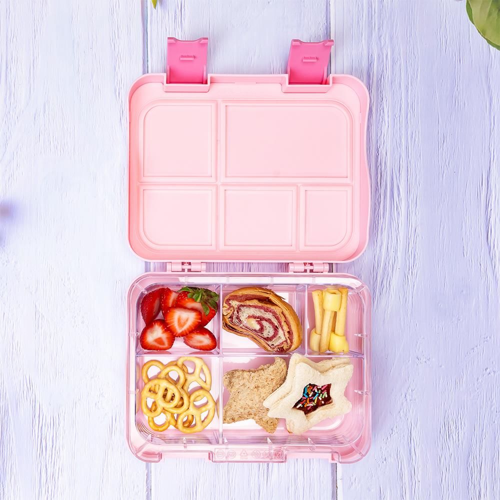 Eazy Kids - Bento Lunch Box w/ Sandwich Cutter Set - Girl Power