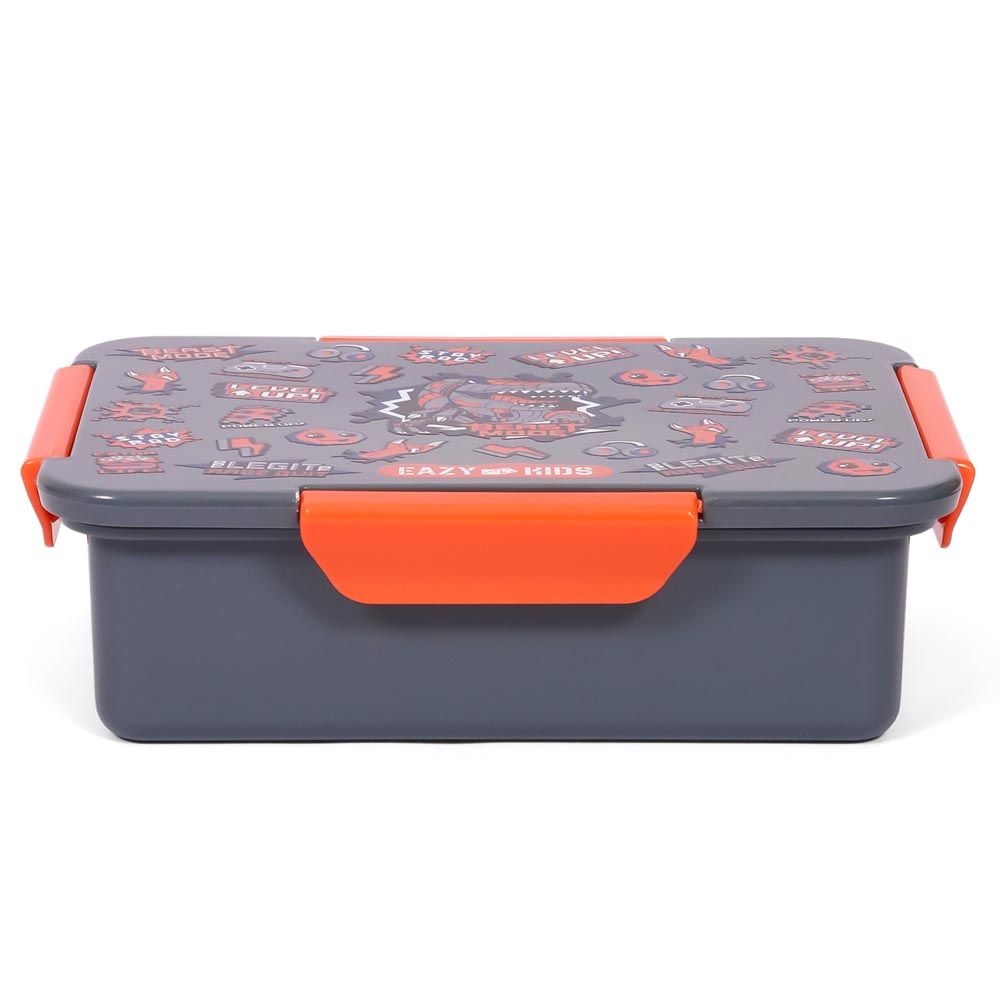 Eazy Kids - Lunch Box, Dinosaur, 850ml - Grey