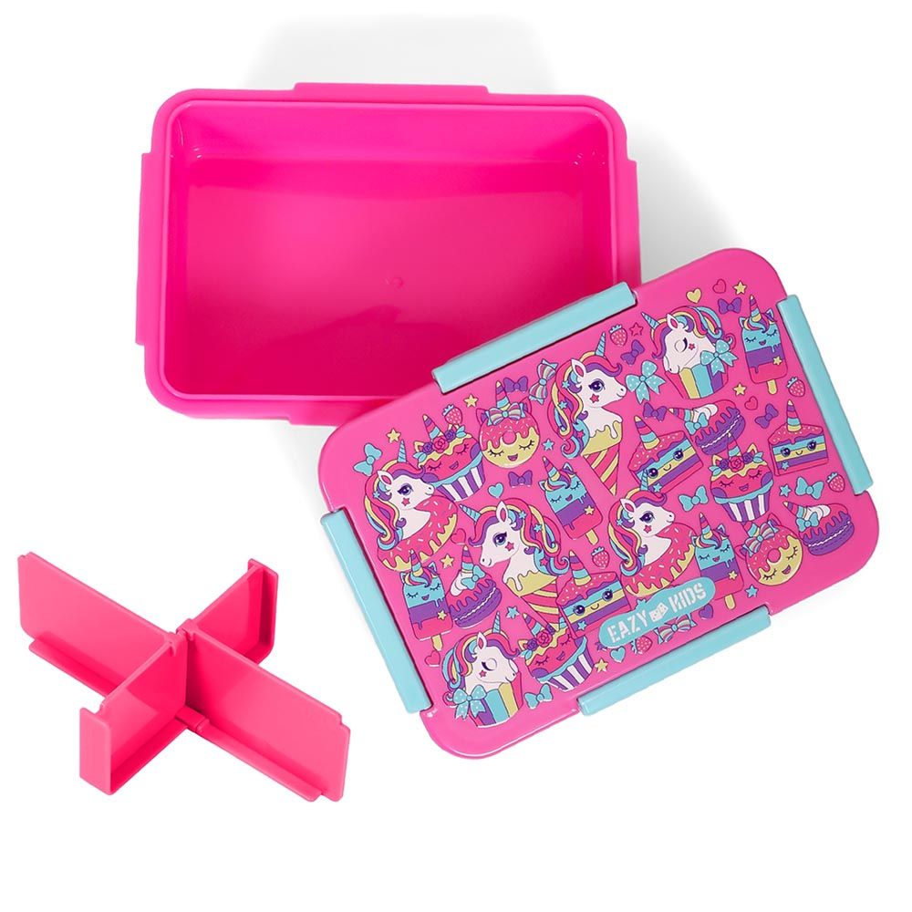 Eazy Kids - Unicorn Desert Lunch Box 850ml - Pink