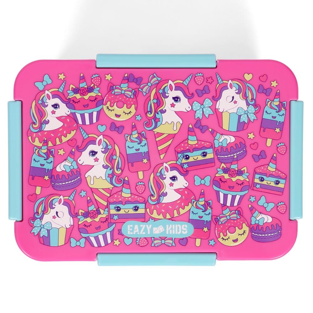 Eazy Kids - Unicorn Desert Lunch Box 850ml - Pink