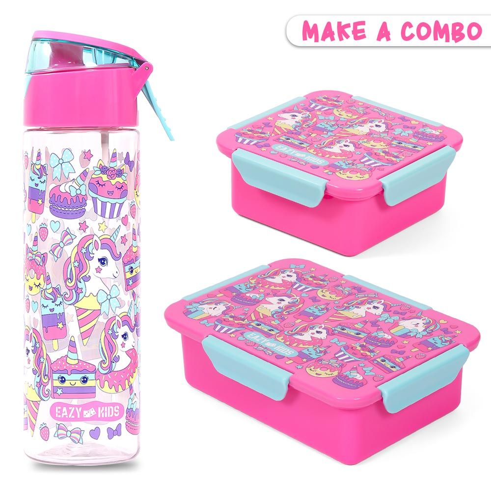 Eazy Kids - Unicorn Desert Lunch Box 850ml - Pink