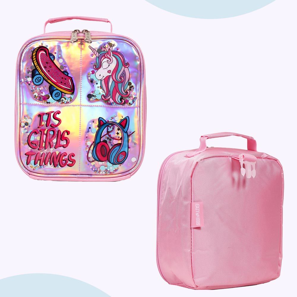 Eazy Kids - Backpack 17-Inch w/ Lunch Bag & Pencil Case - Girl Things